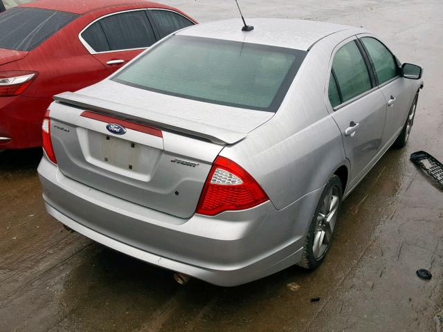 3FAHP0KC4AR112782 - 2010 FORD FUSION SPO SILVER photo 4