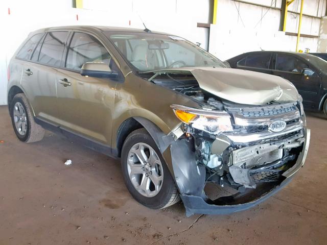 2FMDK3JC2CBA04281 - 2012 FORD EDGE SEL GREEN photo 1