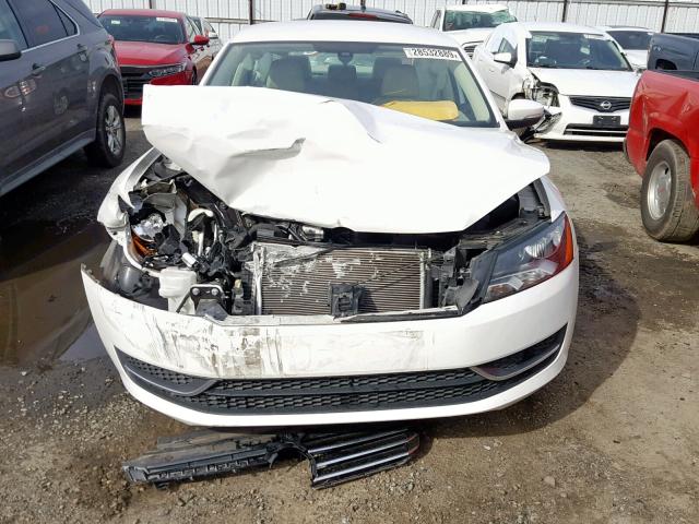 1VWAT7A37EC106350 - 2014 VOLKSWAGEN PASSAT S WHITE photo 9