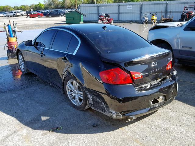 JN1CV6AP6DM721440 - 2013 INFINITI G37 BASE BLACK photo 3