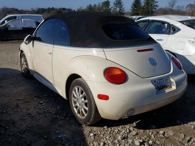 3VWCM31Y74M324747 - 2004 VOLKSWAGEN NEW BEETLE WHITE photo 3