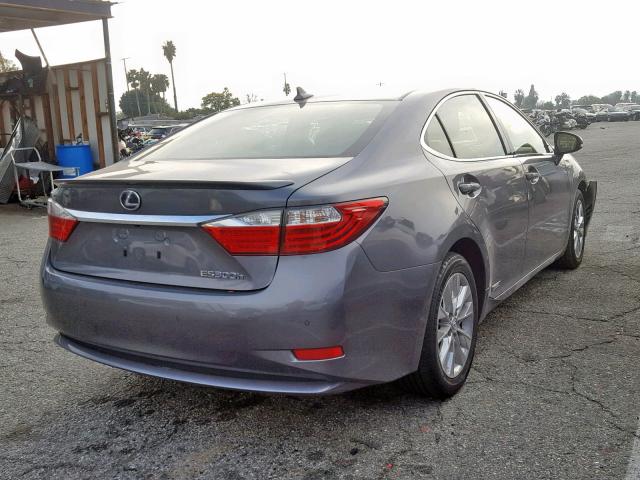 JTHBW1GGXE2065805 - 2014 LEXUS ES 300H GRAY photo 4