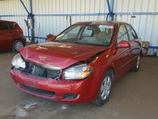 KNAFE221X95614872 - 2009 KIA SPECTRA EX RED photo 2