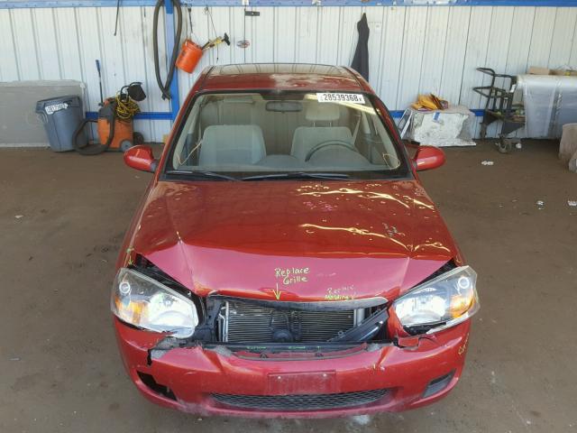 KNAFE221X95614872 - 2009 KIA SPECTRA EX RED photo 9