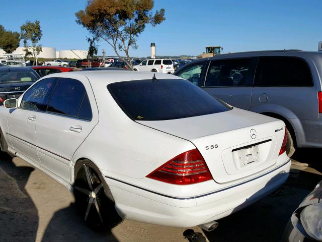 WDBNG73J52A288298 - 2002 MERCEDES-BENZ S 55 AMG WHITE photo 3