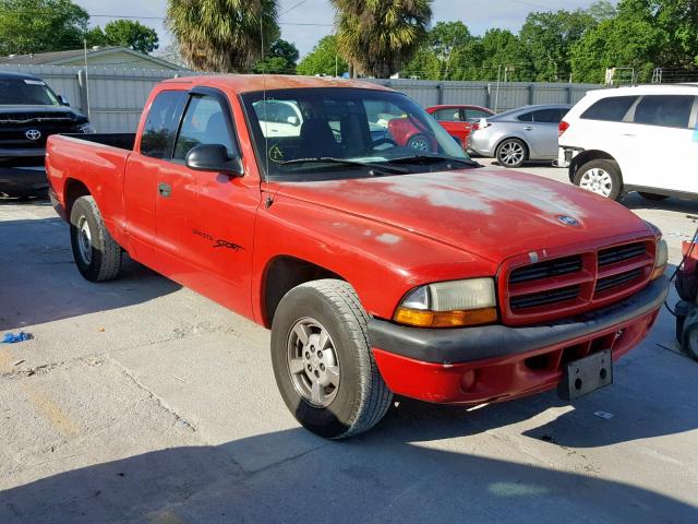 1B7GL22X51S306287 - 2001 DODGE DAKOTA RED photo 1