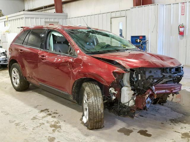 2FMDK4JC3EBB64744 - 2014 FORD EDGE SEL RED photo 1