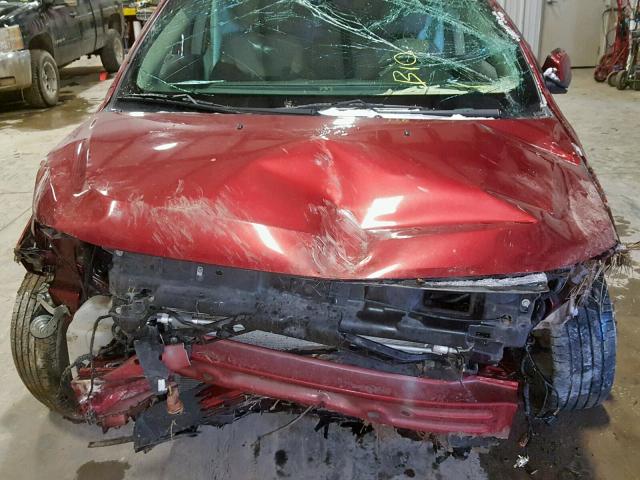 2FMDK4JC3EBB64744 - 2014 FORD EDGE SEL RED photo 7