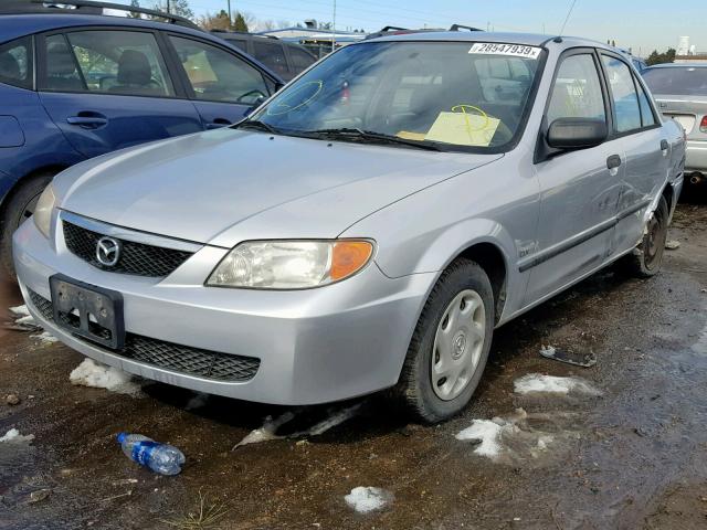 JM1BJ222810439710 - 2001 MAZDA PROTEGE DX SILVER photo 2