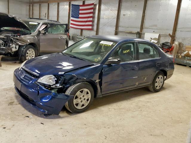 2HGES16593H542725 - 2003 HONDA CIVIC LX BLUE photo 9