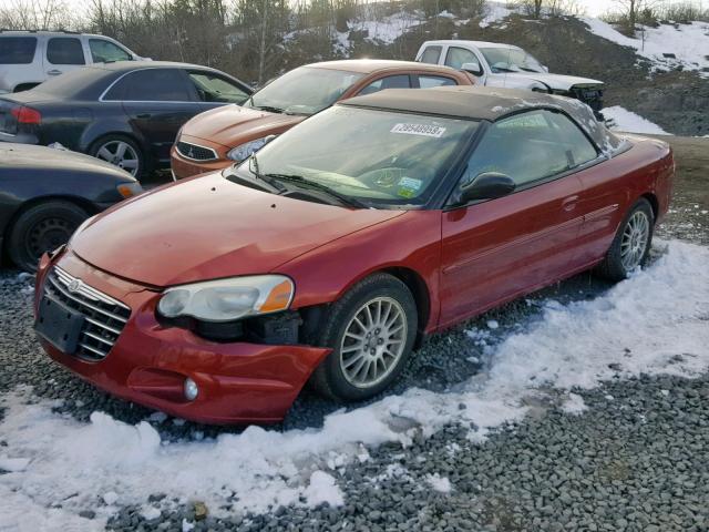 1C3EL55R95N700258 - 2005 CHRYSLER SEBRING TO RED photo 2