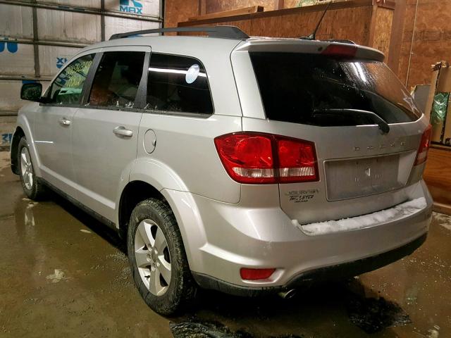 3D4PG1FG0BT562073 - 2011 DODGE JOURNEY MA SILVER photo 3