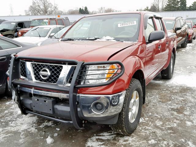 1N6AD07WX7C461781 - 2007 NISSAN FRONTIER C RED photo 2