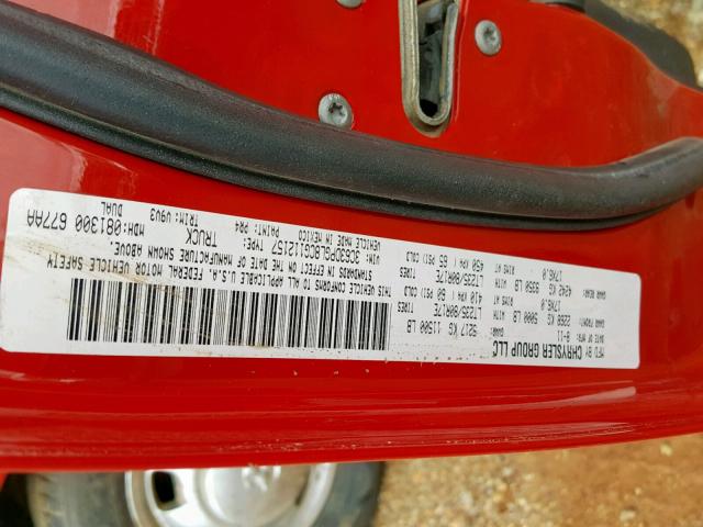 3C63DPGL8CG112157 - 2012 DODGE RAM 3500 S RED photo 10