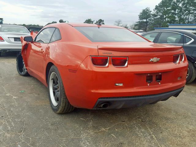 2G1FA1E34D9126432 - 2013 CHEVROLET CAMARO LS ORANGE photo 3