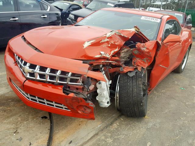 2G1FA1E34D9126432 - 2013 CHEVROLET CAMARO LS ORANGE photo 9