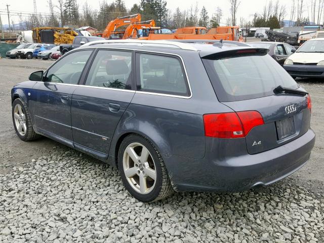 WAUKF68E08A117350 - 2008 AUDI A4 2.0T AV GRAY photo 3