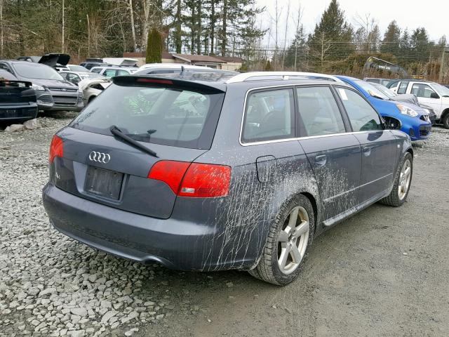 WAUKF68E08A117350 - 2008 AUDI A4 2.0T AV GRAY photo 4