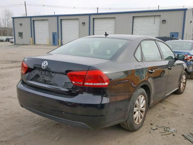 1VWAP7A38DC128070 - 2013 VOLKSWAGEN PASSAT S BLACK photo 4