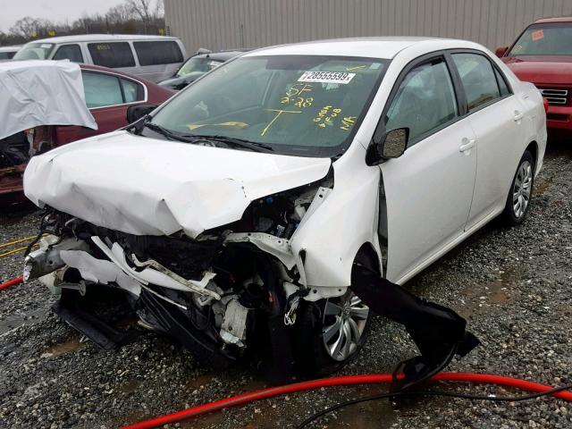 2T1BU4EE9CC899105 - 2012 TOYOTA COROLLA BA WHITE photo 2