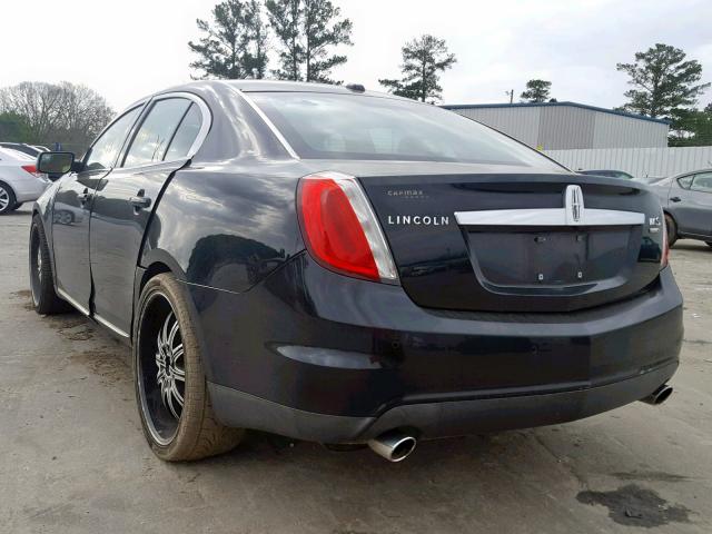 1LNHL9FT2BG614800 - 2011 LINCOLN MKS BLACK photo 3