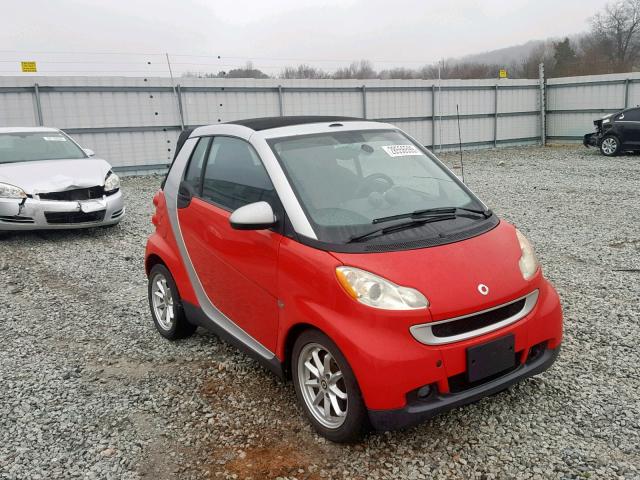 WMEEK31X19K238066 - 2009 SMART FORTWO PAS წითელი ფოტო 1