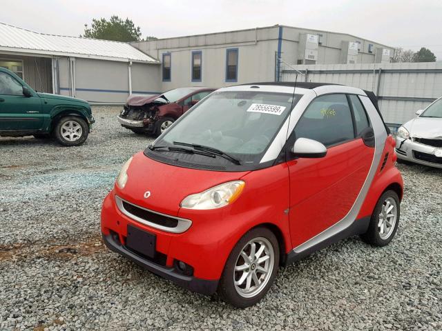 WMEEK31X19K238066 - 2009 SMART FORTWO PAS წითელი ფოტო 2