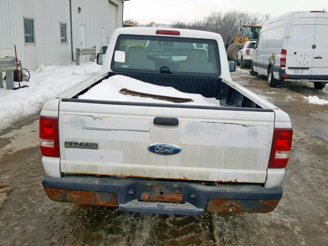 1FTYR10D68PA87391 - 2008 FORD RANGER WHITE photo 9