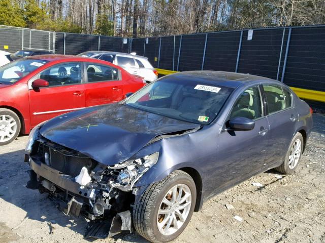 JNKCV61F19M363304 - 2009 INFINITI G37 BLUE photo 2