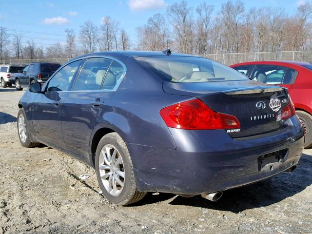 JNKCV61F19M363304 - 2009 INFINITI G37 BLUE photo 3