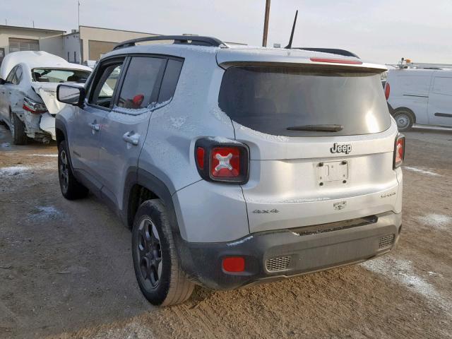 ZACCJBAB0HPE43874 - 2017 JEEP RENEGADE S 银色 照片 3