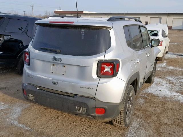 ZACCJBAB0HPE43874 - 2017 JEEP RENEGADE S 银色 照片 4