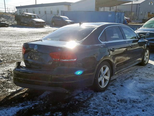 1VWBP7A31CC035104 - 2012 VOLKSWAGEN PASSAT SE BLACK photo 4