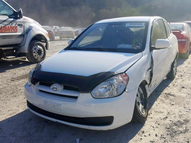 KMHCM3AC5AU160912 - 2010 HYUNDAI ACCENT BLU WHITE photo 2