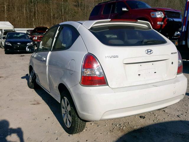 KMHCM3AC5AU160912 - 2010 HYUNDAI ACCENT BLU WHITE photo 3