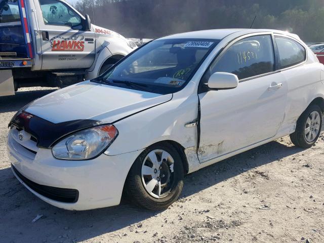 KMHCM3AC5AU160912 - 2010 HYUNDAI ACCENT BLU WHITE photo 9