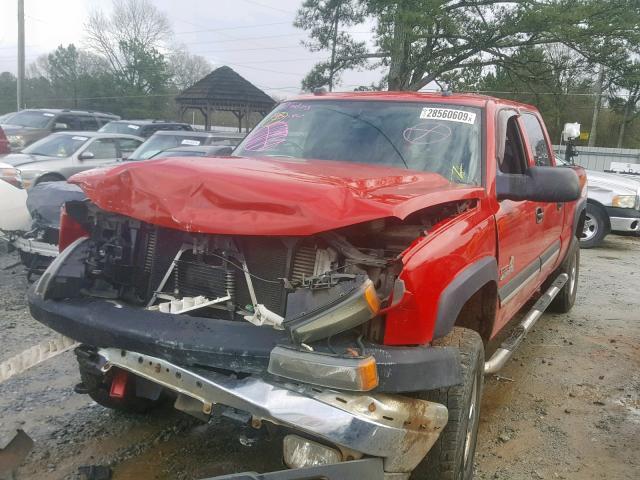 1GCHK23265F825020 - 2005 CHEVROLET SILVERADO RED photo 2