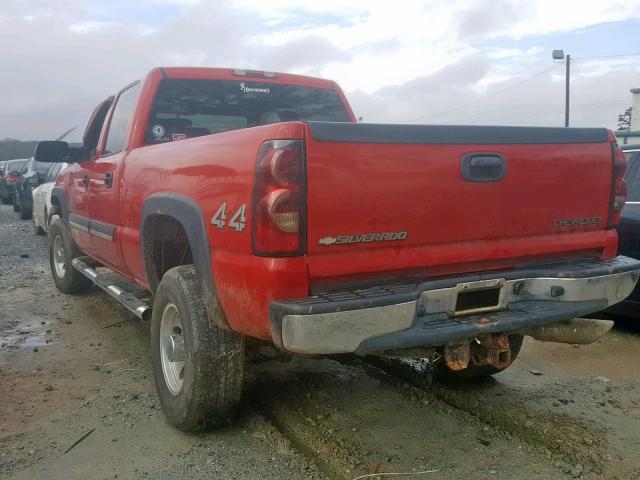 1GCHK23265F825020 - 2005 CHEVROLET SILVERADO RED photo 3