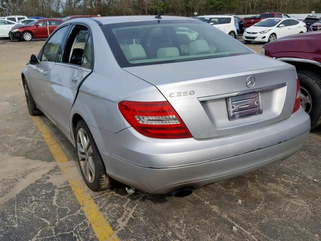 WDDGF4HB4DG093246 - 2013 MERCEDES-BENZ C 250 SILVER photo 3