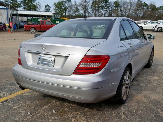 WDDGF4HB4DG093246 - 2013 MERCEDES-BENZ C 250 SILVER photo 4