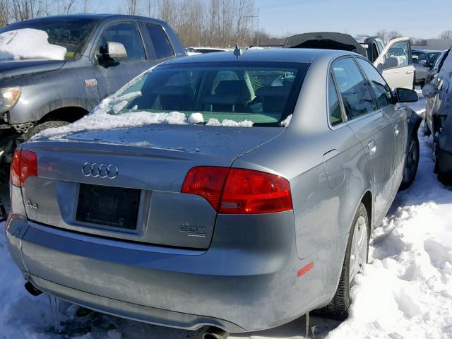 WAUDF78E38A053089 - 2008 AUDI A4 2.0T QU SILVER photo 4