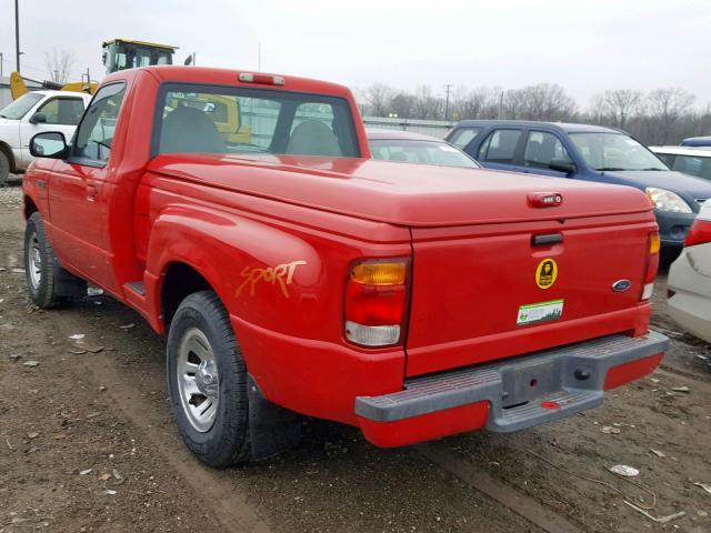 1FTYR10C2XPB34907 - 1999 FORD RANGER RED photo 3