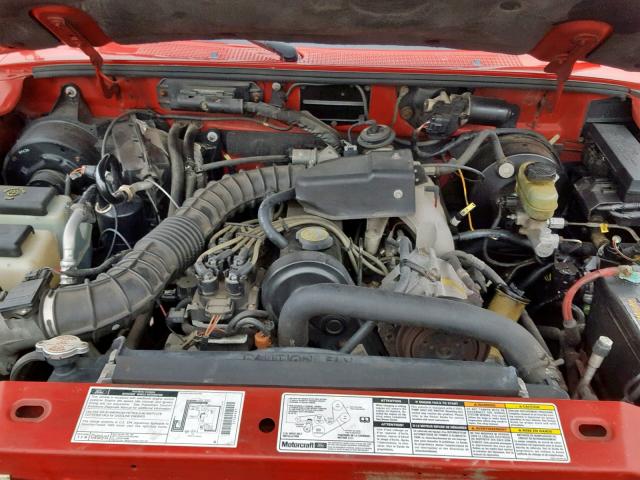 1FTYR10C2XPB34907 - 1999 FORD RANGER RED photo 7