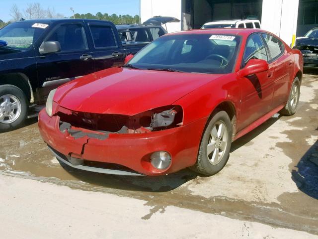 2G2WP552X81143376 - 2008 PONTIAC GRAND PRIX RED photo 2