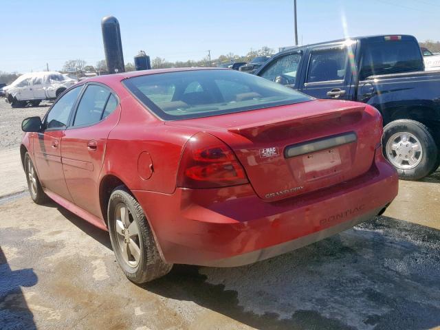 2G2WP552X81143376 - 2008 PONTIAC GRAND PRIX RED photo 3