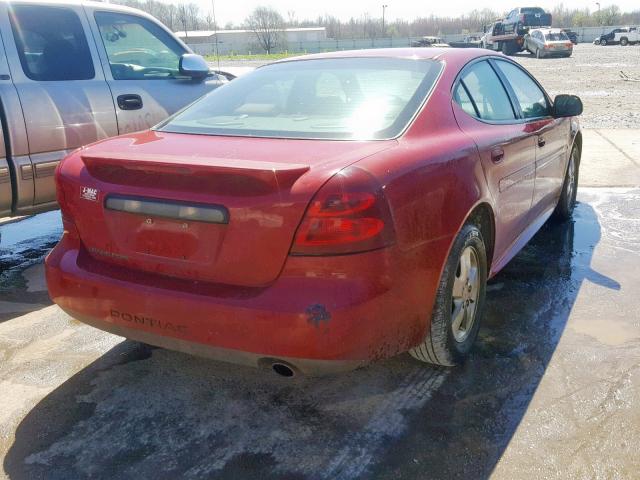 2G2WP552X81143376 - 2008 PONTIAC GRAND PRIX RED photo 4