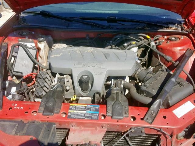 2G2WP552X81143376 - 2008 PONTIAC GRAND PRIX RED photo 7