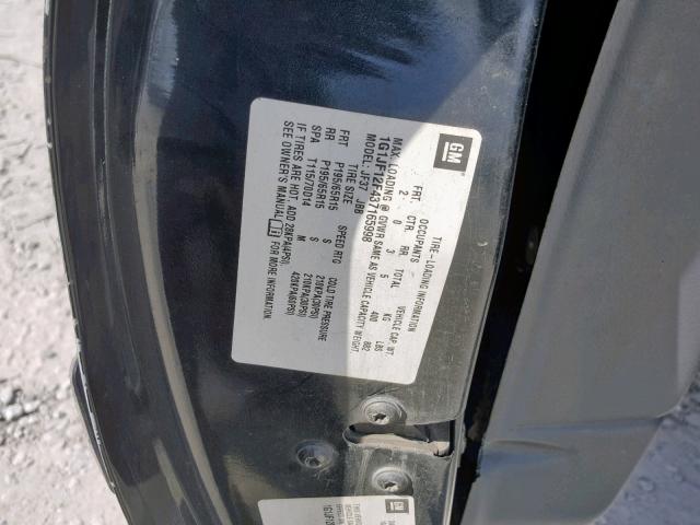 1G1JF12F437165998 - 2003 CHEVROLET CAVALIER L BLACK photo 10