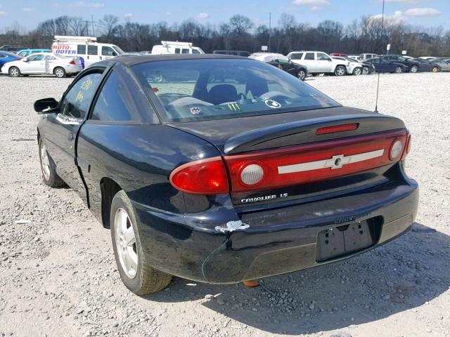 1G1JF12F437165998 - 2003 CHEVROLET CAVALIER L BLACK photo 3