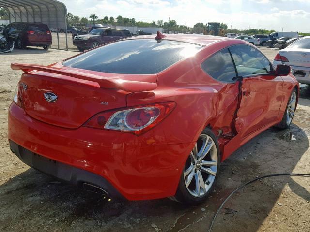 KMHHU6KHXBU045712 - 2011 HYUNDAI GENESIS CO RED photo 4